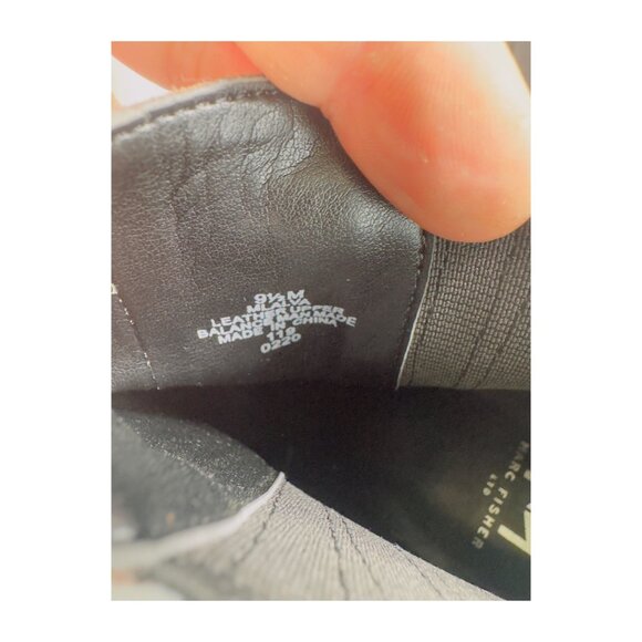 Marc Fisher ALVA Womens Brown Leather Ankle Boots Size 9.5M With Block Heels - Picture 6 of 9